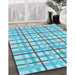 Machine Washable Transitional Macaw Blue Green Rug in a Family Room, wshpat1165lblu