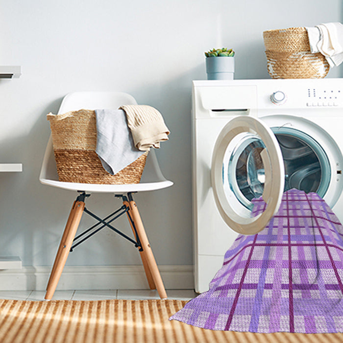 Machine Washable Transitional Purple Rug in a Washing Machine, wshpat1165pur