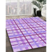 Patterned Purple Rug in Family Room, pat1165pur