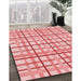 Machine Washable Transitional Deep Rose Pink Rug in a Family Room, wshpat1165rd