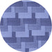 Square Patterned Sky Blue Rug, pat1166blu