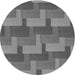 Square Patterned Dark Gray Rug, pat1166gry