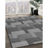 Patterned Dark Gray Rug, pat1166gry