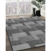 Machine Washable Transitional Dark Gray Rug in a Family Room, wshpat1166gry