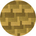 Square Patterned Dark Bronze Brown Rug, pat1166org