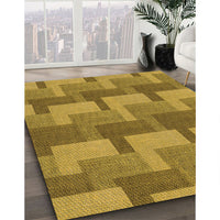 Patterned Dark Bronze Brown Rug, pat1166org