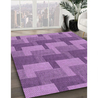 Patterned Violet Purple Rug, pat1166pur