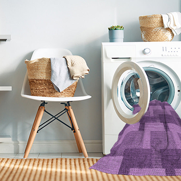 Machine Washable Transitional Violet Purple Rug in a Washing Machine, wshpat1166pur