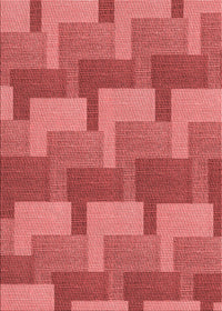 Machine Washable Transitional Red Rug, wshpat1166rd