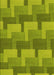 Patterned Neon Yellow Green Rug, pat1166yw