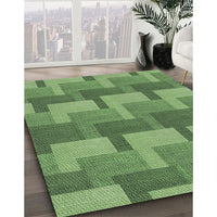 Patterned Shamrock Green Novelty Rug, pat1166