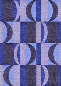 Machine Washable Transitional Blue Rug, wshpat1167blu