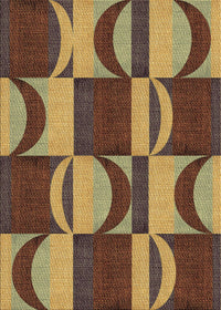 Machine Washable Transitional Red Brown Rug, wshpat1167brn