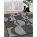 Machine Washable Transitional Dark Gray Black Rug in a Family Room, wshpat1167gry