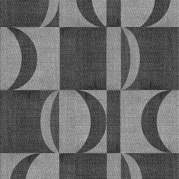 Patterned Dark Gray Black Rug, pat1167gry
