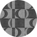 Square Machine Washable Transitional Dark Gray Black Rug in a Living Room, wshpat1167gry