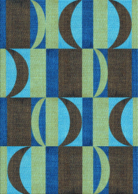 Machine Washable Transitional Charcoal Blue Rug, wshpat1167lblu