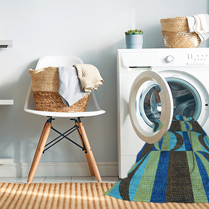 Machine Washable Transitional Charcoal Blue Rug in a Washing Machine, wshpat1167lblu