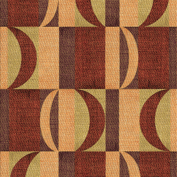 Patterned Orange Rug, pat1167org