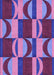 Patterned Dark Magenta Purple Rug, pat1167pur