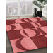 Machine Washable Transitional Red Rug in a Family Room, wshpat1167rd