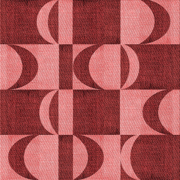 Round Patterned Red Rug, pat1167rd