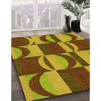 Patterned Red Brown Rug, pat1167yw