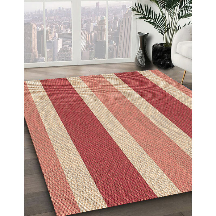 Machine Washable Transitional Sandy Brown Rug in a Family Room, wshpat1168brn