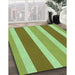 Patterned Olive Green Rug in Family Room, pat1168grn