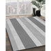 Patterned Gray Rug in Family Room, pat1168gry