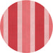 Square Patterned Light Coral Pink Rug, pat1168rd