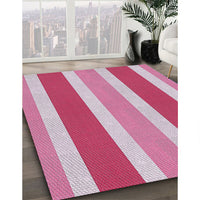 Patterned Plum Purple Novelty Rug, pat1168