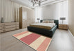 Patterned Orange Rug in a Bedroom, pat1169brn