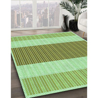 Patterned Light Green Rug, pat1169grn