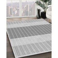 Patterned Gunmetal Gray Rug, pat1169gry