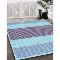 Patterned Periwinkle Purple Rug, pat1169lblu