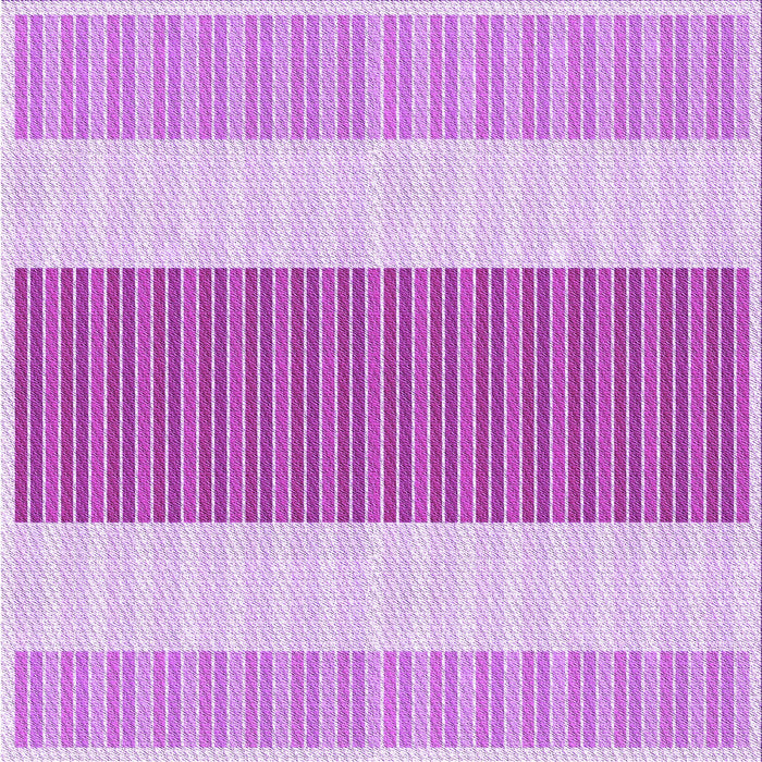 Round Machine Washable Transitional Blossom Pink Rug, wshpat1169pur