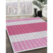 Patterned Pink Novelty Rug in Family Room, pat1169