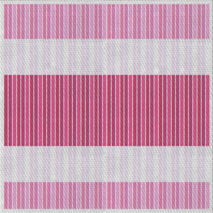 Square Patterned Pink Novelty Rug, pat1169