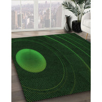 Patterned Green Rug, pat117grn