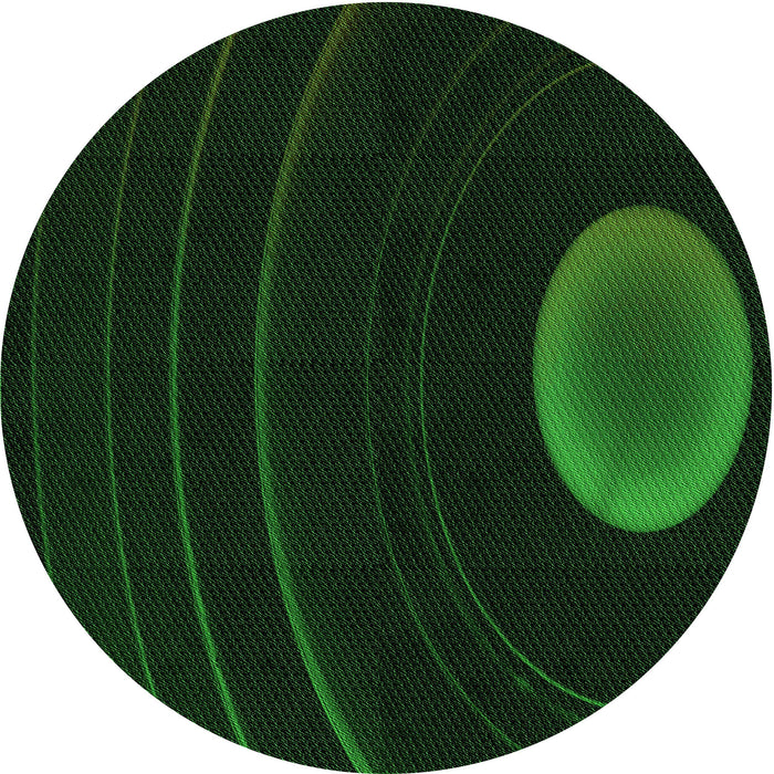 Square Patterned Green Rug, pat117grn