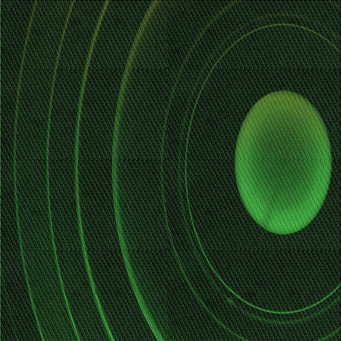 Round Patterned Green Rug, pat117grn