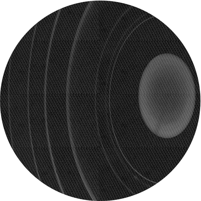 Square Patterned Black Rug, pat117gry