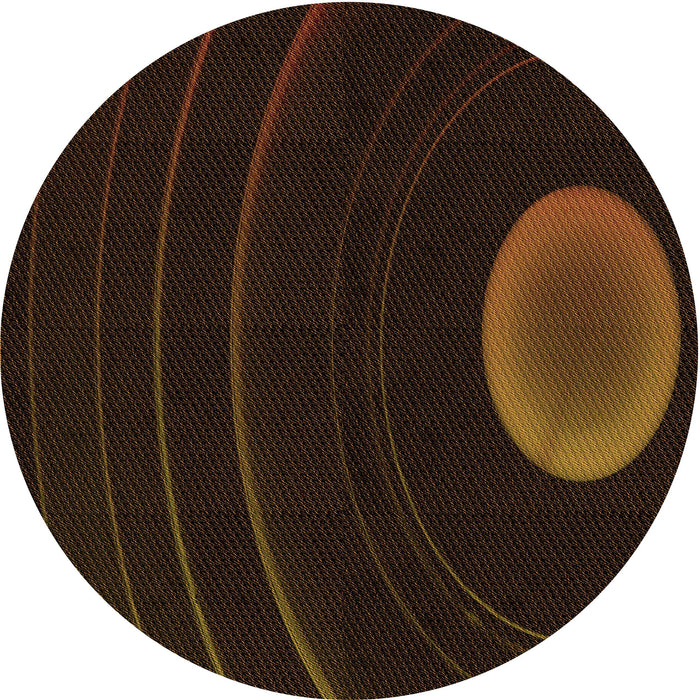 Square Machine Washable Transitional Dark Bronze Brown Rug in a Living Room, wshpat117org