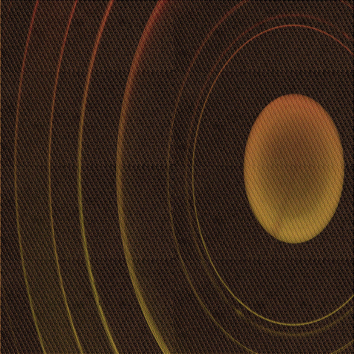 Round Patterned Dark Bronze Brown Rug, pat117org