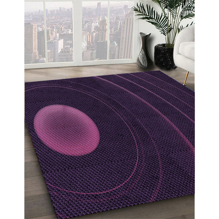 Machine Washable Transitional Purple Rug in a Family Room, wshpat117pur