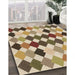 Machine Washable Transitional Saddle Brown Rug in a Family Room, wshpat1170brn