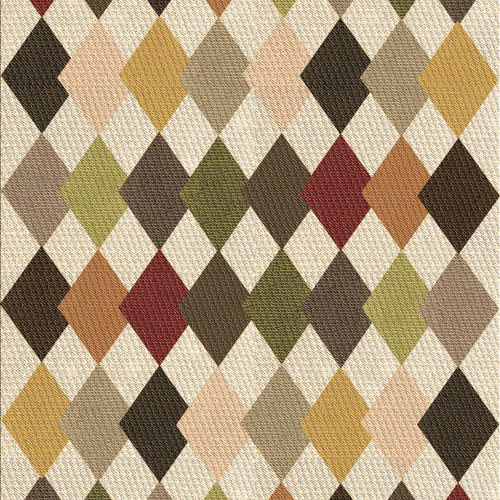 Patterned Saddle Brown Rug, pat1170brn