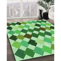 Patterned Forest Green Rug, pat1170grn