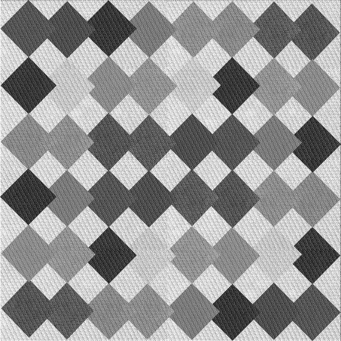 Round Patterned Platinum Silver Gray Rug, pat1170gry